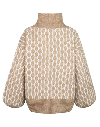 Hést - Fam New Pattern Strik - Light Brown Melange